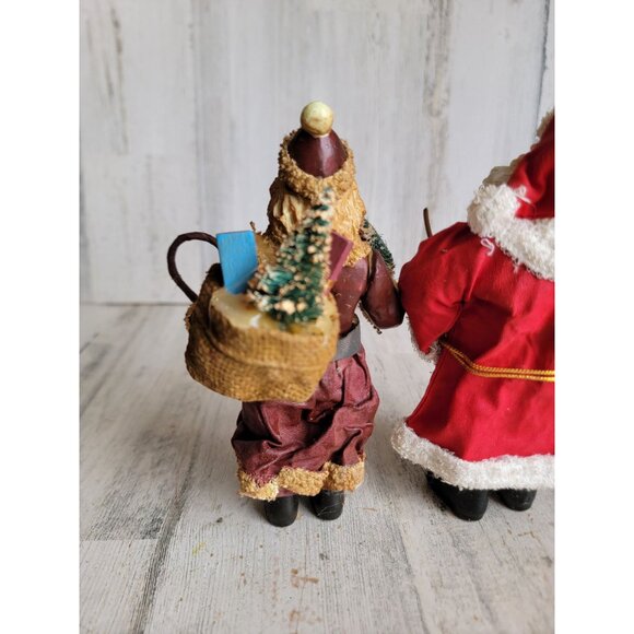 Santa Claus figure set cane vintage home decor Xmas tree - Picture 6 of 7